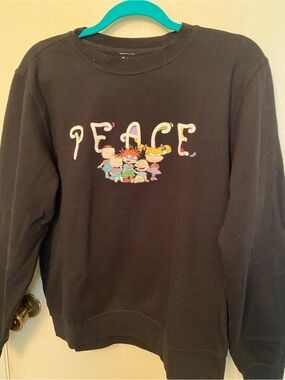 Peace Collective unisex Black "PEACE" Rugrats Graphic Sweatshirt